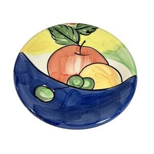 Bella Ceramica Alfresco 8.75" Salad Plate Hand Painted With Fruit Design